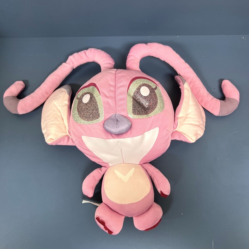 Disney Doorables Angel LiLo And‎ Stitch 8" Plush Pink Purple Alien Tag EUC